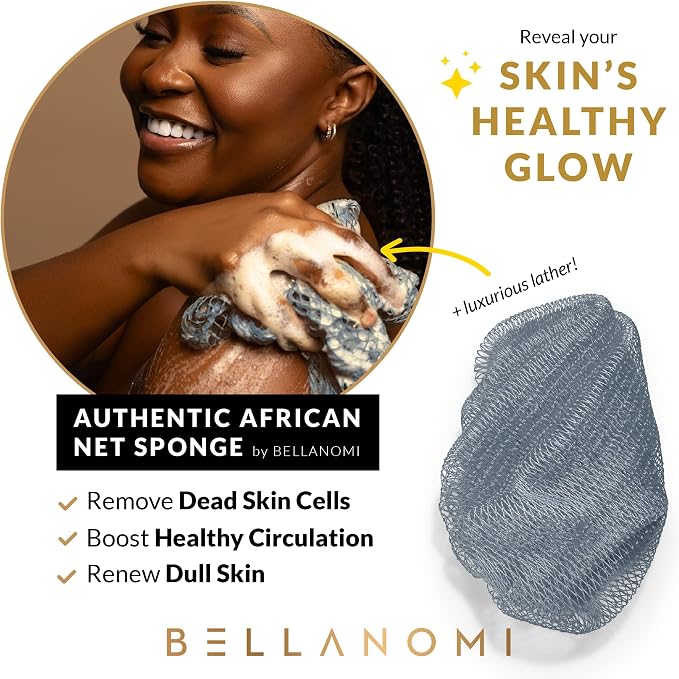 BELLANOMI African Exfoliating Net Sponge, Ethically sourced from Nigeria - Image 5