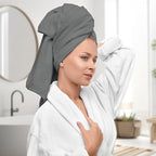 Avalon Towels Grey Bath Towels Set of 4 pcs, 100% Cotton Towel Absorbent and - Image 2