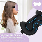 Kids Sleep Mask Eye Mask: 3D Contoured Cup Sleeping Masks, Blindfold - Image 6