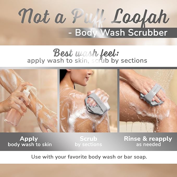 SILKLE Silicone Body Scrubber – Gentle Exfoliating Shower Scrubber - Image 5