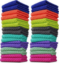 ZUPERIA Zigzag Multicolor Wash Cloths -32 Pack -12" x 12"- Highly Absorbent by Zuperia