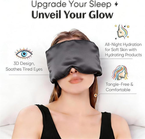 100% Mulberry Silk Sleep Mask for Women & Men – 22 Momme 6A Grade, 3D Contoured - Image 2