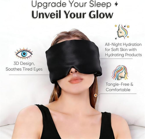 100% Mulberry Silk Sleep Mask for Women & Men – 22 Momme 6A Grade, 3D Contoured - Image 2