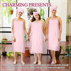 Tigeen Plus Size Towel Wrap for Women Spa Robe Set - Image 7