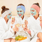 DiyJibb 9 Pcs Spa Headband for Washing Face, Skincare Headband and Wristband Set - Image 3