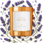 Benevolence LA Wild Lavender Wood Wick Candle | Soy Christmas Scented Candles by BenevolenceLA