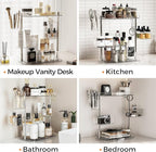 Rotating Makeup Vanity Organizer, Bathroom Countertop Cosmetic Skin Care Storage - Image 6