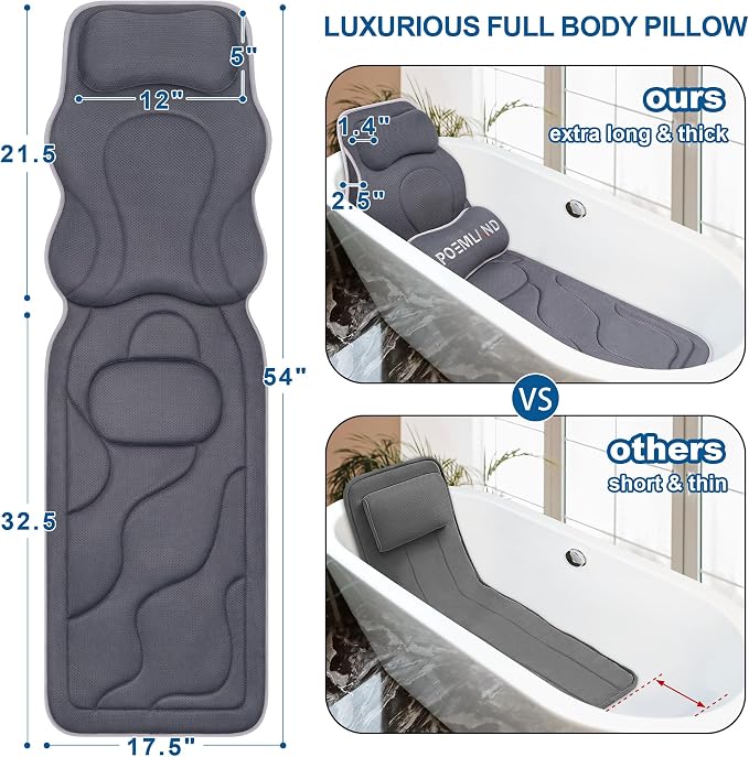 Poemland Full Body Bath Pillow for Tub - Image 4