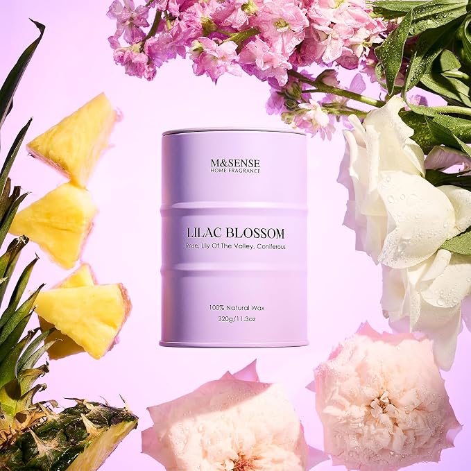 M&SENSE Lilac Blossom Soy Candles - Image 2