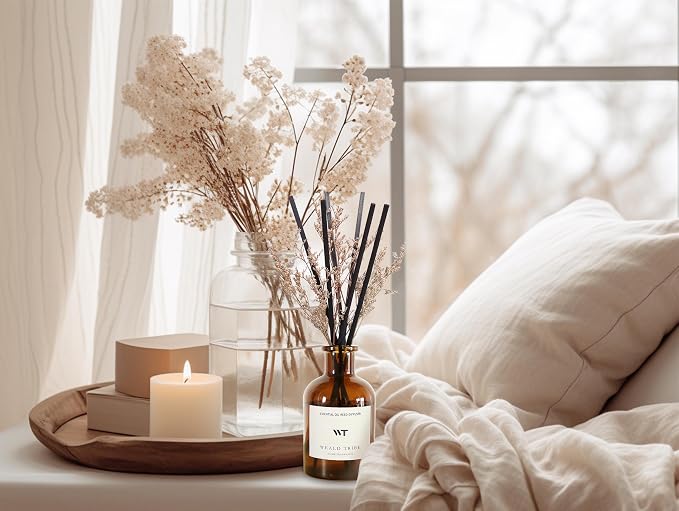 WEALD TRIBE Flower Reed Diffuser Set Vanilla Cinnamon Scent - Image 4