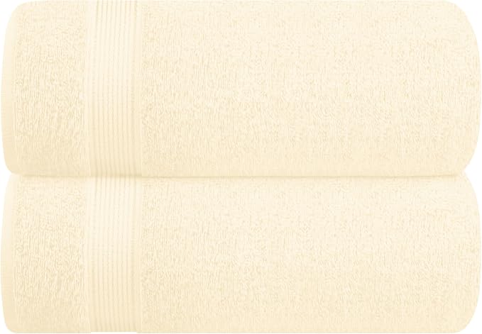 Belizzi Home Cotton 2 Pack Oversized Bath Sheet 35x70, Large Bath Sheet by Unknown
