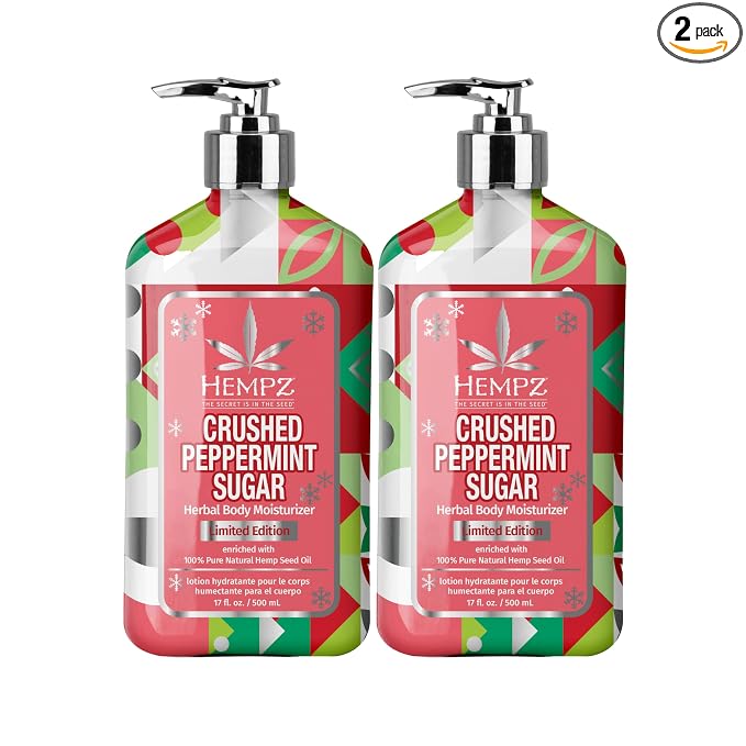 Hempz Crushed Peppermint Sugar Body Lotion, Moisturizer by Hempz