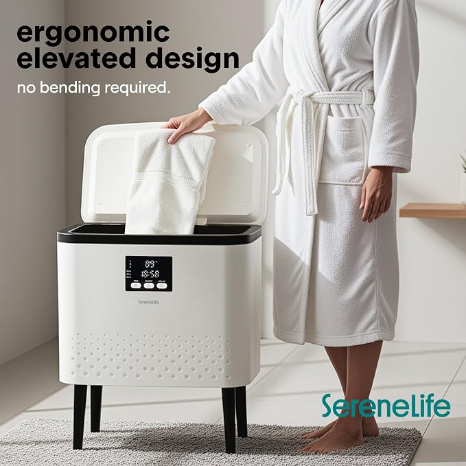 SereneLife Rectangular Towel Warmer Bucket – 20L Large Capacity Hot Towel Warmer - Image 3