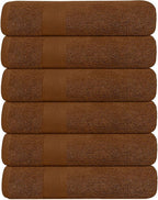 KAHAF COLLECTION 6 Pack Bath Towels Set 100% Ring Spun Cotton, Lightweight by KAHAF+COLLECTION