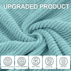 Teal Hand Towels for Bathroom, Bathroom Hand Towels Set of 4, Large 18" x 28" - Image 2