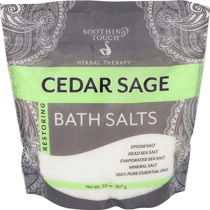 Soothing Touch Cedar Sage Restoring Bath Salts Pouch 32 Oz by Soothing+Touch