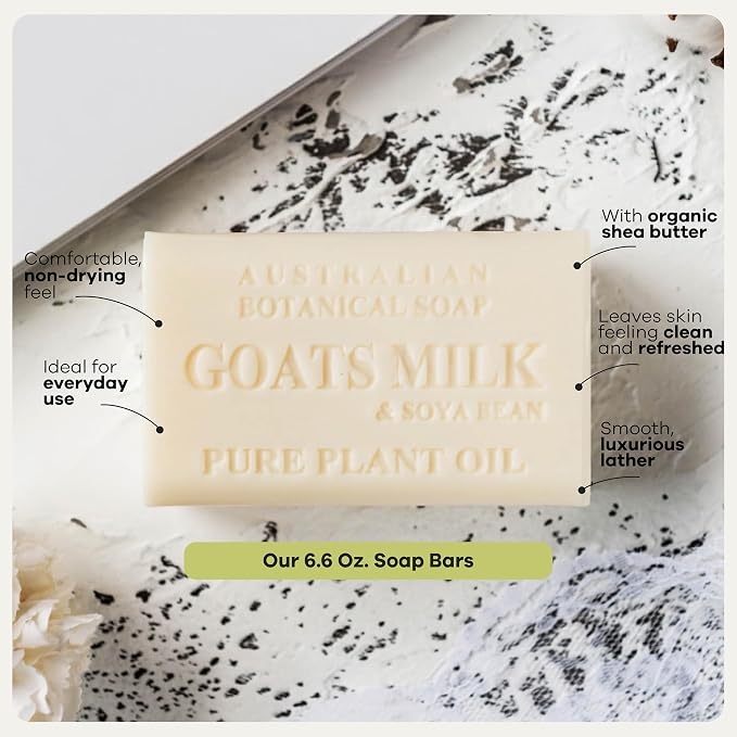 Australian Botanical Soap Variety Pack, 6.6 oz Bars – Goat Milk, Eucalyptus - Image 6