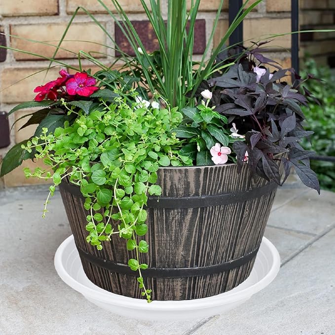 2 Pack of 16 inch Plant Saucer, Large Plant Tray, Heavy Sturdy Plant Drainage - Image 6