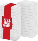 Pearl Linens Pack of 24 100% Cotton Hand Towels, Salon Towels by PearlLinens