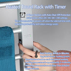 Heated Towel Rack with Timer, 8-Bar Electric Towel Warmer - Image 6