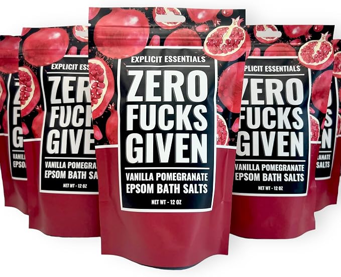 Explicit Essentials Vanilla Pomegranate Epsom Bath Salts, 12 oz - Image 3