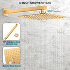 FPXRNG Gold Shower Faucet Set, Rainfall Shower System - Image 4