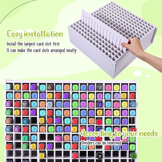 2 Pack Marker Storage Organizer, 480 Slots Total Art Supply Holder - Image 3