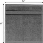 Cotton Craft Ultra Soft 12 Pack Wash Cloths 12x12 Charcoal Weighs 2 Ounces Each - Image 2