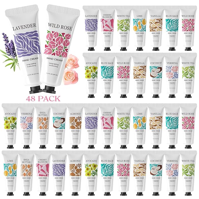 48 Pack Hand Cream Bulk Gifts for Women, Mothers Day Gifts for Mom, Teacher by BODYEARTHLOVE