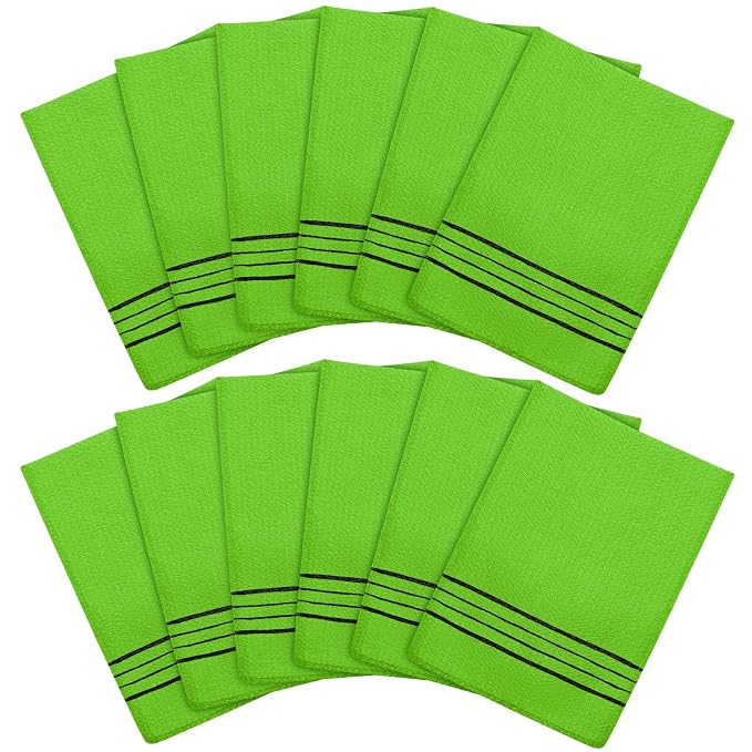Tatuo 12 Pieces Korean Exfoliating Mitt Glove Italy Towel Body Skin Scrubber by Tatuo