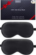 BeeVines Sleep Mask, 2 Pack 100% Real Natural Silk Eye Masks by BeeVines