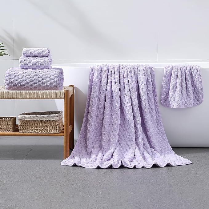 Extra Large Bath Towel Set of 6, Oversized Bath Sheet Super Soft Highly - Image 3