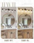 5-Light Bathroom Vanity Light, HWH Farmhouse Vanity Lights - Image 5