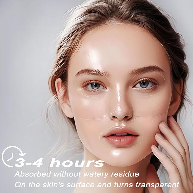 8pcs Collagen Face Mask, Hydrogel Overnight Face Mask - Image 3