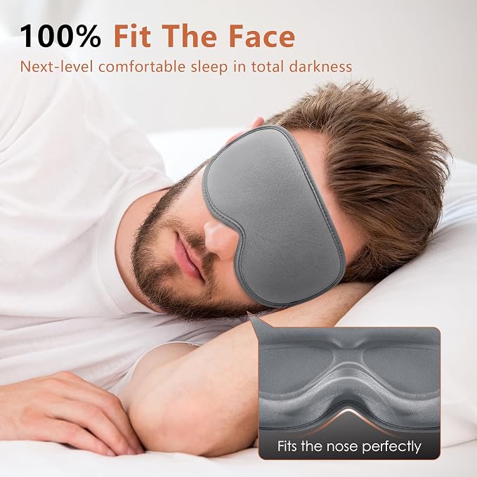 Sleep Mask for Side Sleeper Women Men, Eye Mask for Sleeping Light Blocking - Image 5