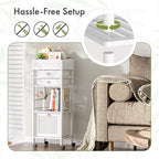 Amazer Bamboo Makeup Organizer Cart - Image 5