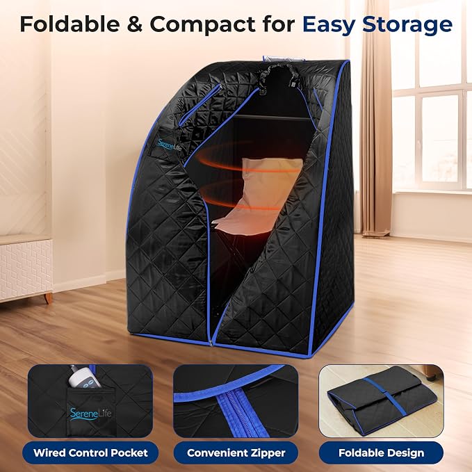 SereneLife Portable Sauna Box for Home, Infrared Sauna Tent - Image 8