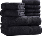 Superior Egyptian Cotton 8-Piece Towel Set, Guest Bath Decor Essentials - Image 2