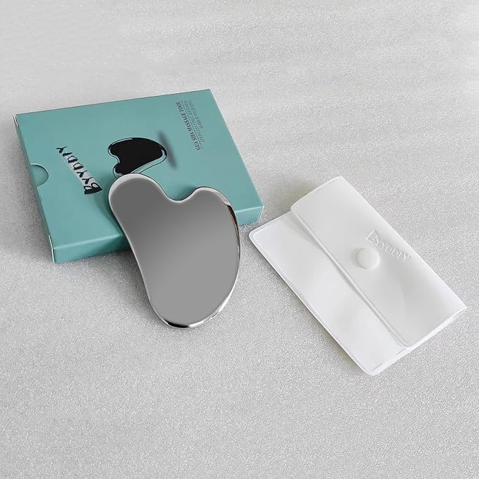 BYYDDIY Spherical Surface Stainless Steel Gua Sha Facial Tools, Metal Gua Sha - Image 3