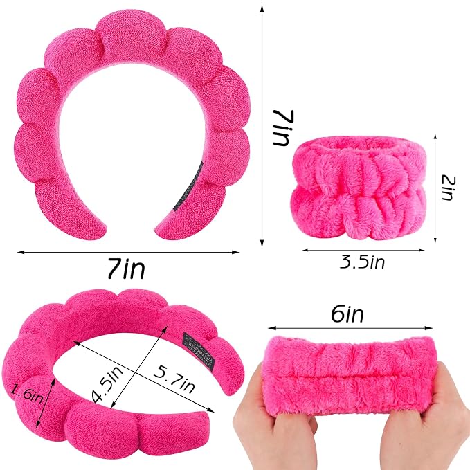 Zkptops Spa Headband for Women Sponge Makeup Skincare Headband Washing Face - Image 6