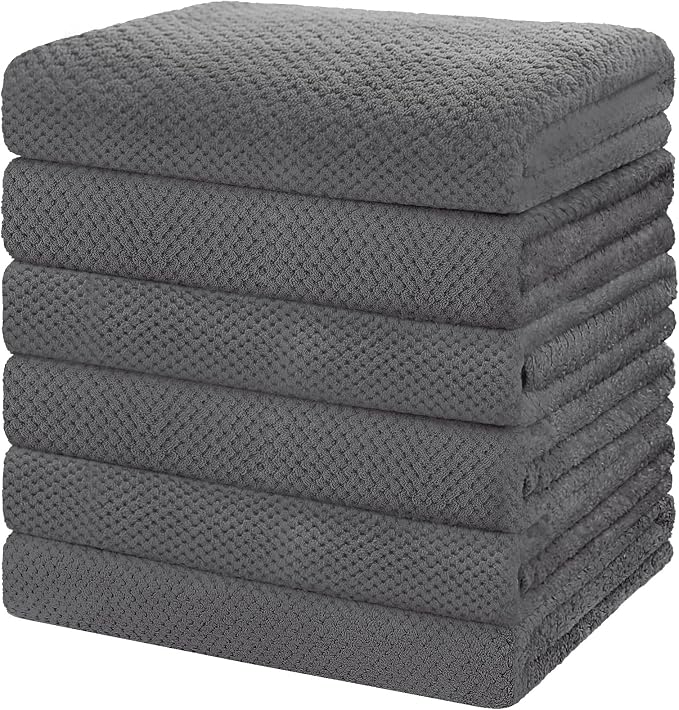 HOMEXCEL 6 Pack Bath Towel Set, Microfiber Ultra Soft Highly Absorbent Bath by HOMEXCEL
