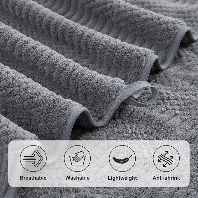 Ycosy 4 Pack Extra Large Microfiber Bath Towels Set, 35x70 inches, Less Lint - Image 9