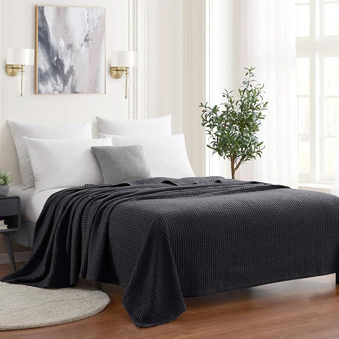 Sweet Home Collection 100% Fine Cotton Blanket Luxurious Weave Stylish Design by SweetHomeCollection