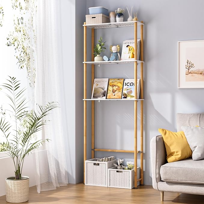AmazerBath Over The Toilet Storage Bamboo, Bathroom Storage Organizer Shelf - Image 6