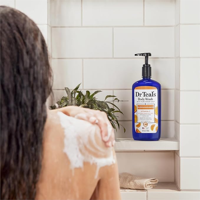 Dr Teal's Body Wash with Pure Epsom Salt, Glow & Radiance with Vitamin C & - Image 5
