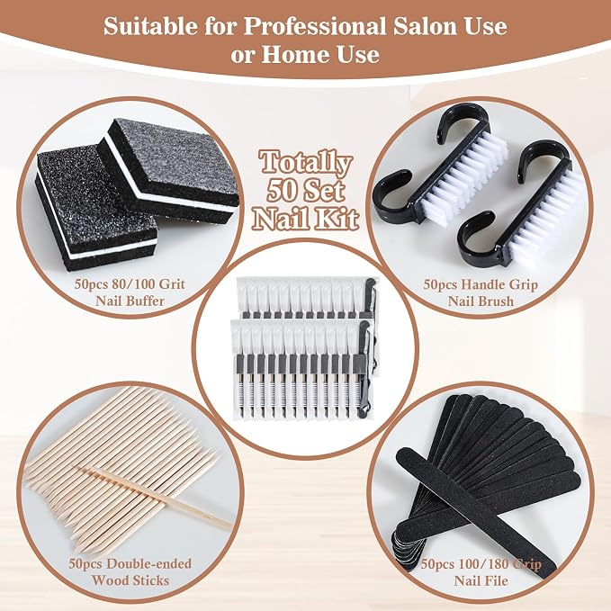 50 Sets Disposable Manicure Kit Basics 4 Piece Nail Kit - Image 4