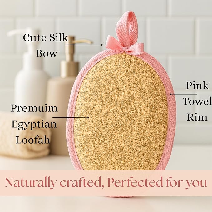 CraftsOfEgypt Egyptian Natural Loofah Body Scrubber Pads - Image 3