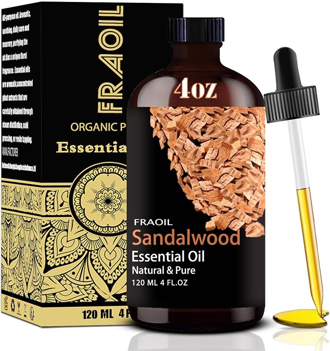 Sandalwood Essential Oil, Sandalwood Oil 4 Fl Oz 120ML by FRAOILESSENTIALOIL