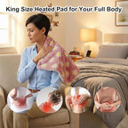GOQO TOMO Heating Pad, 12 x 24 Inch, Machine Washable, 8 Timer Settings - Image 3