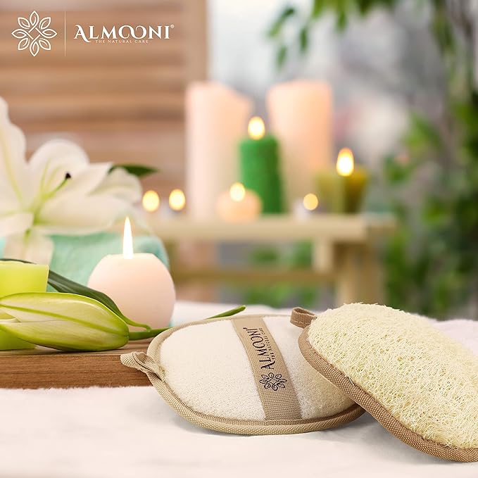 Almooni Natural Loofah Exfoliating Body Scrubber, Made - Image 7